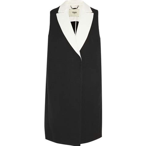 fendi black and white vest|fendi women's trench.